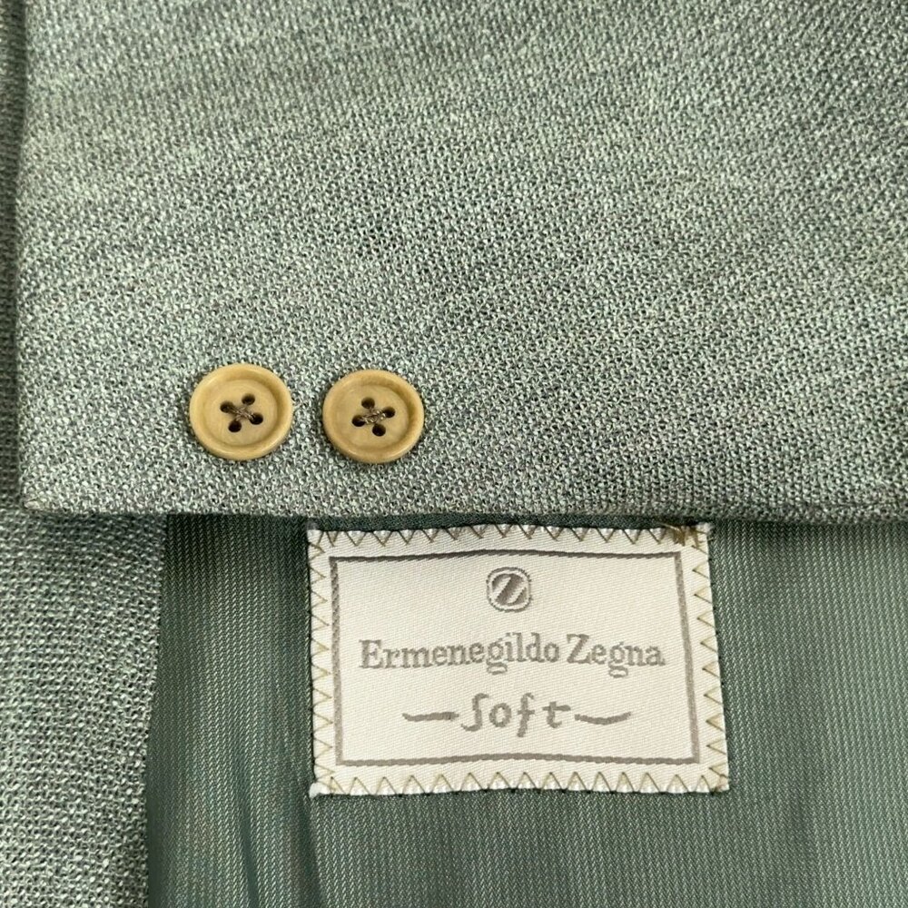Ermenegildo Zegna Soft Wool/Silk Blend Loose Knit Unstructured Blazer Men's 42